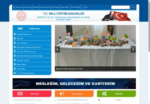 BARTIN / ULUS - Şehit Musa Aytar Mesleki ve Teknik Anadolu Lisesi