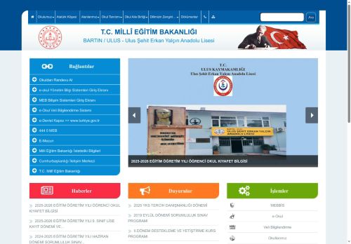 BARTIN / ULUS - Ulus Şehit Erkan Yalçın Anadolu Lisesi