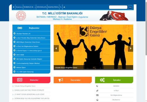 BATMAN / MERKEZ - Batman Özel Eğitim Uygulama Merkezi II. Kademe