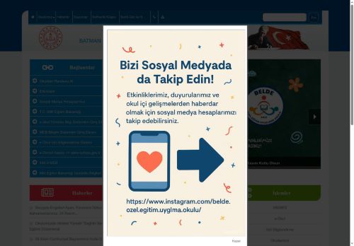 BATMAN / MERKEZ - Belde Özel Eğitim Uygulama Okulu III. Kademe