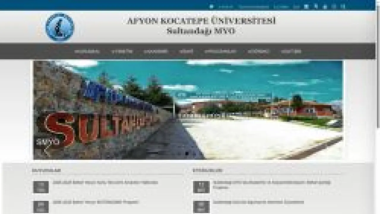 Sultandağı MYO | AKÜ