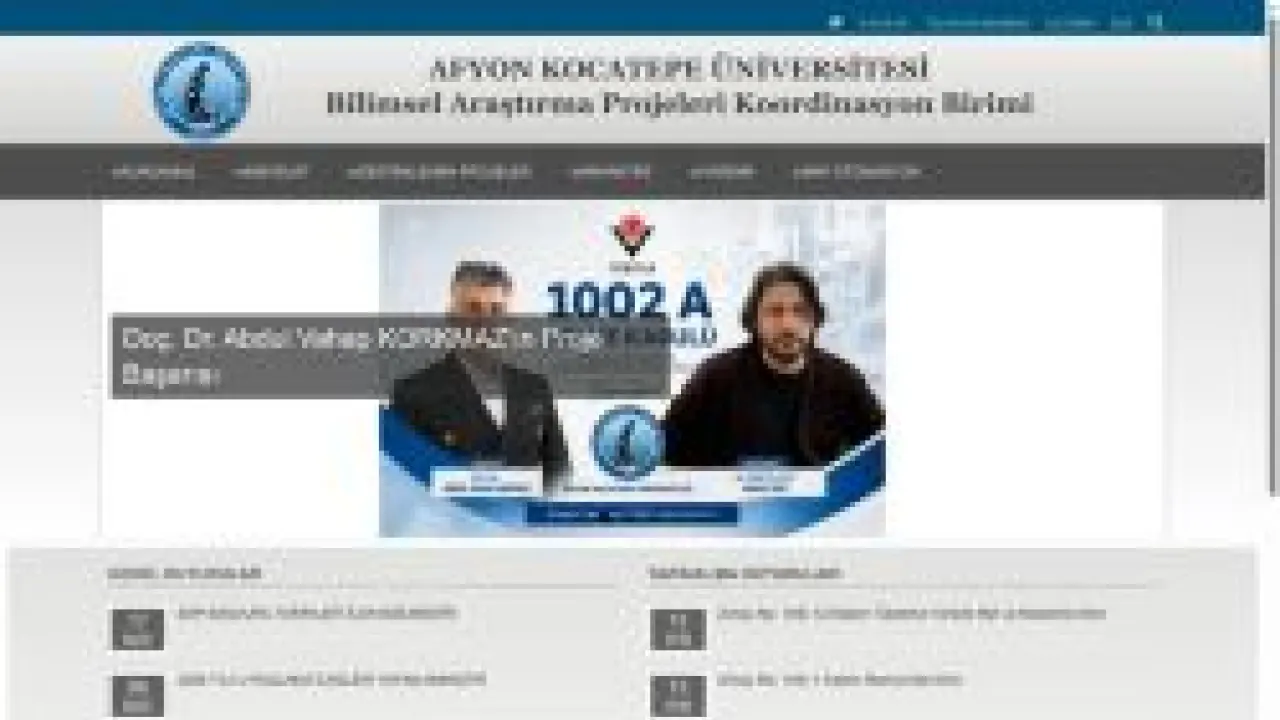 BİLİMSEL ARAŞTIRMA PROJELERİ KOORDİNASYON BİRİMİ