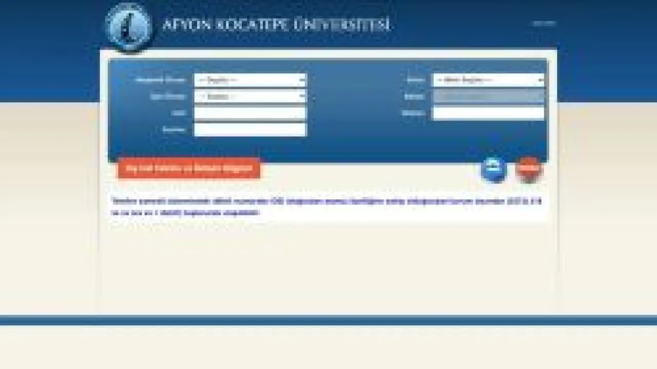 AKÜ Rehber | AFYON KOCATEPE ÜNİVERSİTESİ
