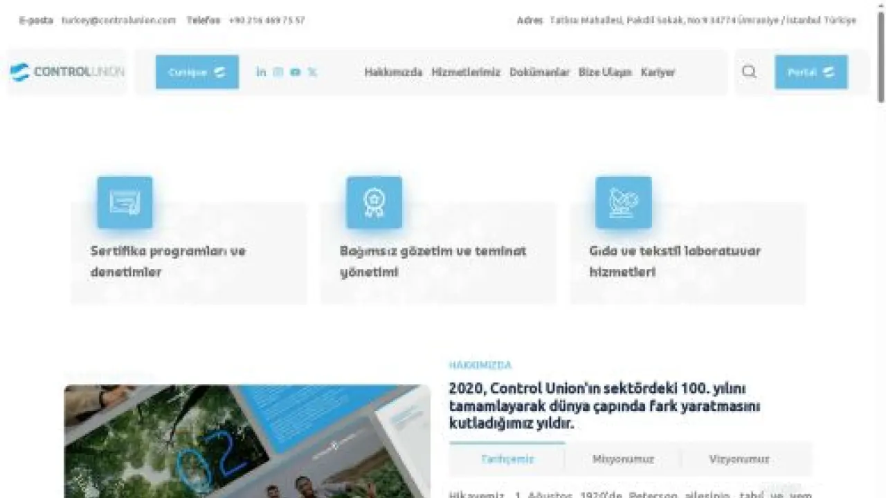 Control Union - Regenagri Content Standard Sertifikasyonu (RegenagriCS)