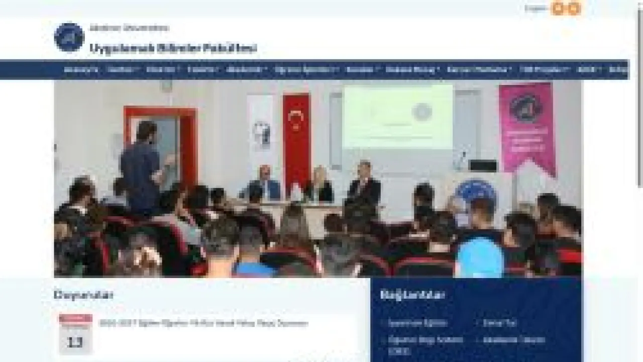 Uygulamalı Bilimler Fakültesi-Ana Sayfa