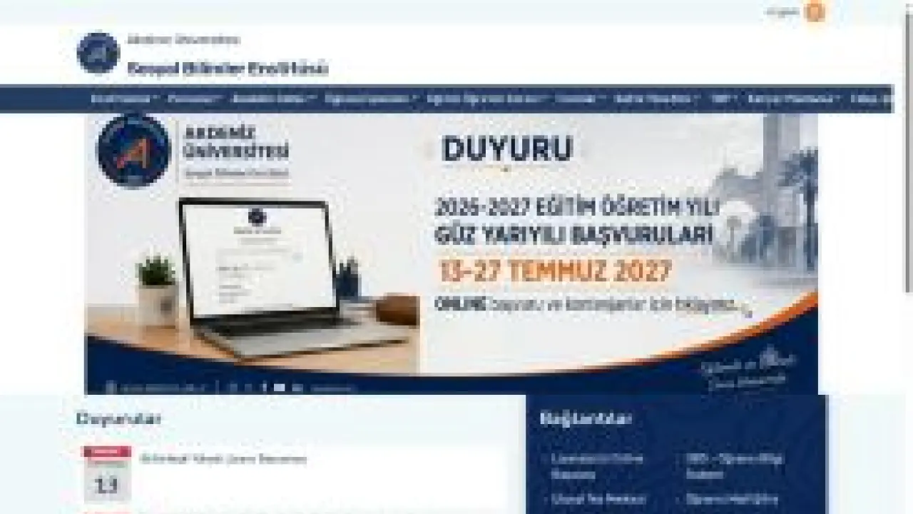 Sosyal Bilimler Enstitüsü Müdürlüğü-Ana Sayfa