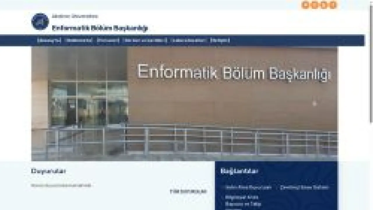Enformatik Bölüm Başkanlığı-Ana Sayfa
