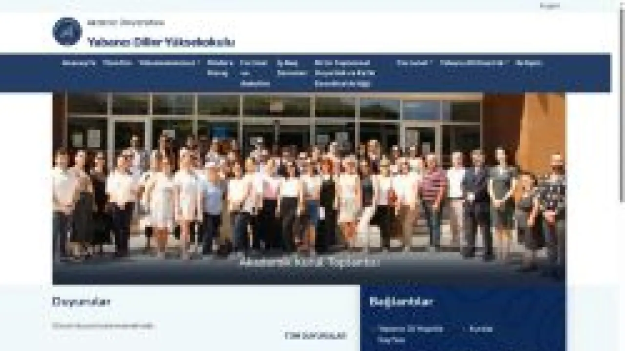 Yabancı Diller Yüksekokulu-Ana Sayfa