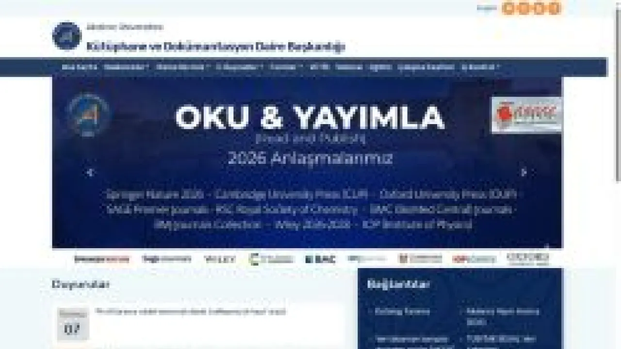 Kütüphane ve Dokümantasyon Daire Başkanlığı-Ana Sayfa