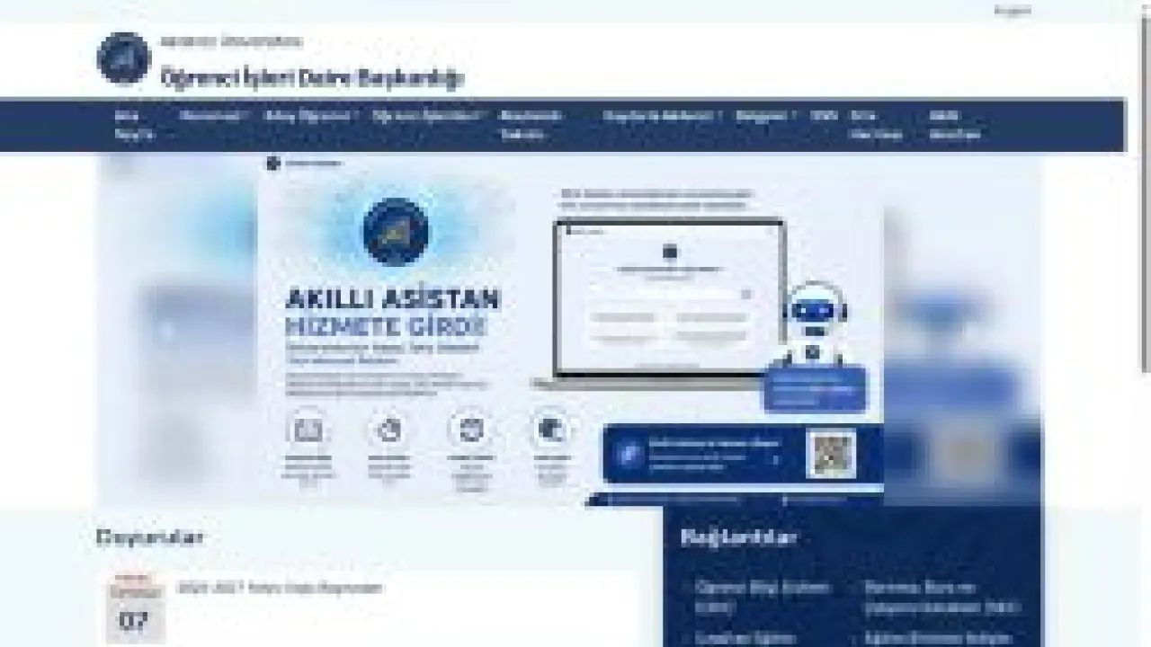 Öğrenci İşleri Daire Başkanlığı-Ana Sayfa