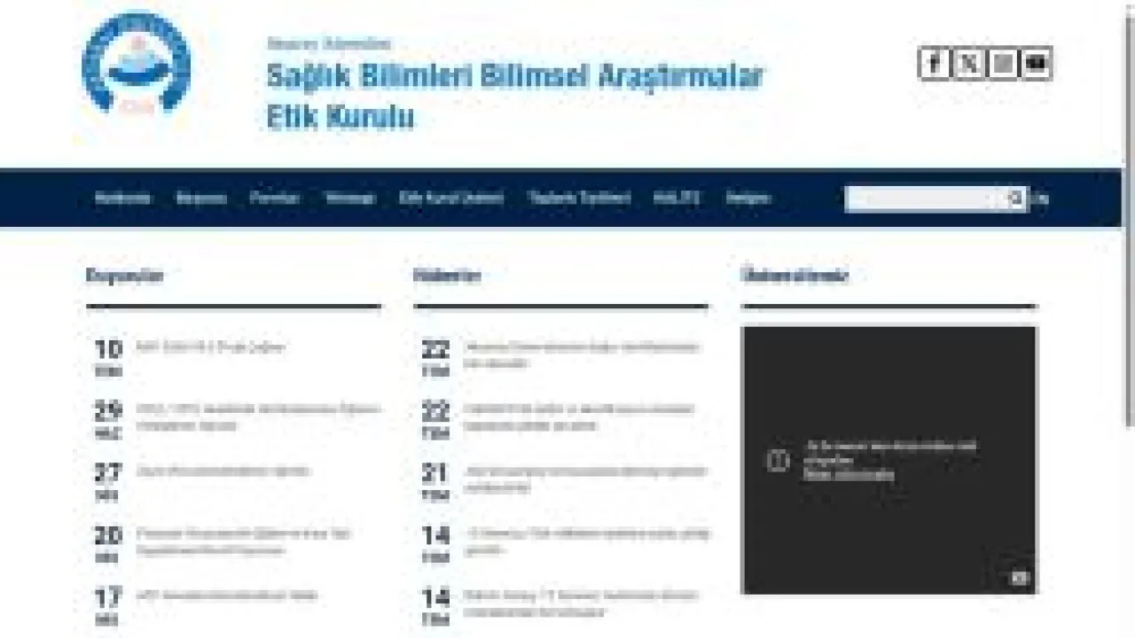 Sağlık Bilimleri Bilimsel Araştırmalar Etik Kurulu