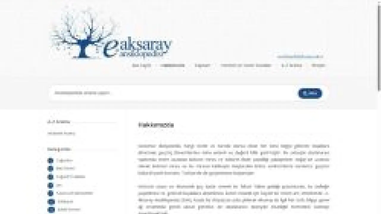 Aksaray e-Şehir Ansiklopedi Projesi – e-Ansiklopedi