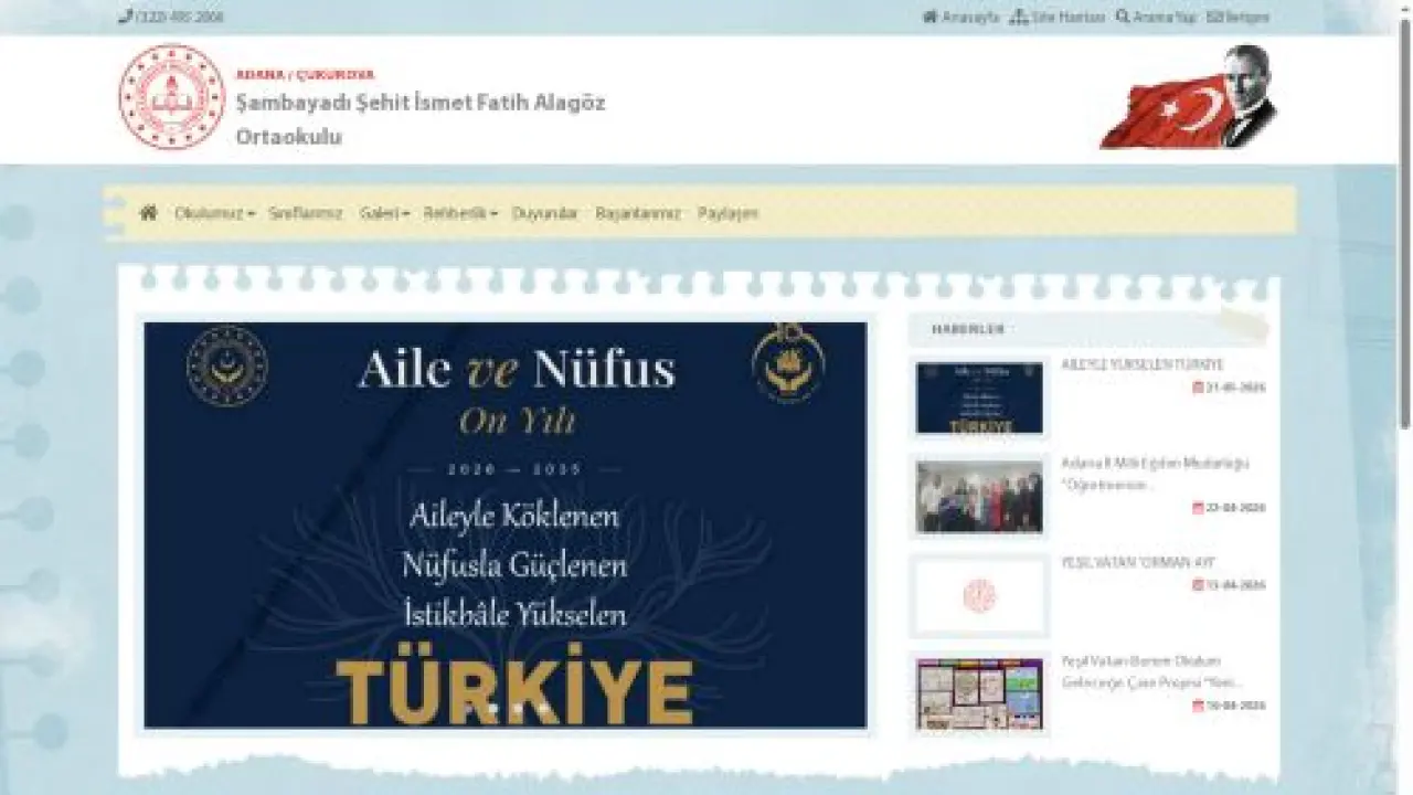 Şambayadı Şehit İsmet Fatih Alagöz Ortaokulu - ADANA / ÇUKUROVA