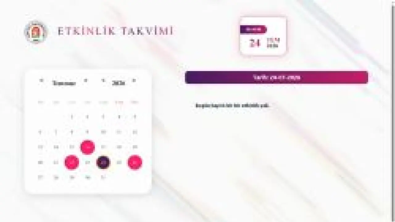 Etkinlik Takvimi