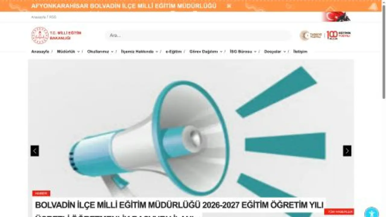 BOLVADİN İLÇE MİLLÎ EĞİTİM MÜDÜRLÜĞÜ - MEB AFYONKARAHİSAR