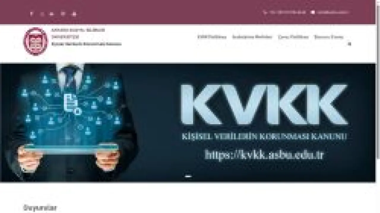 Ana Sayfa | Kişisel Verilerin Korunması Kanunu