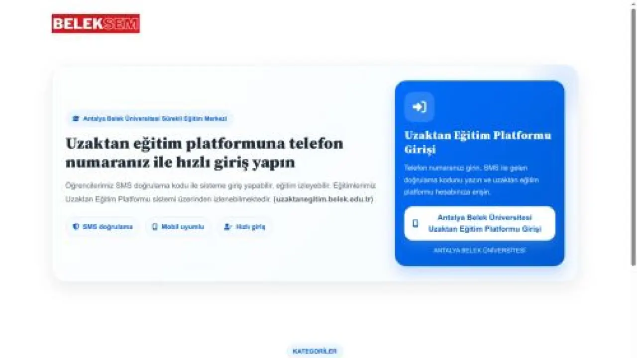 Antalya Belek Üniversitesi || SEM