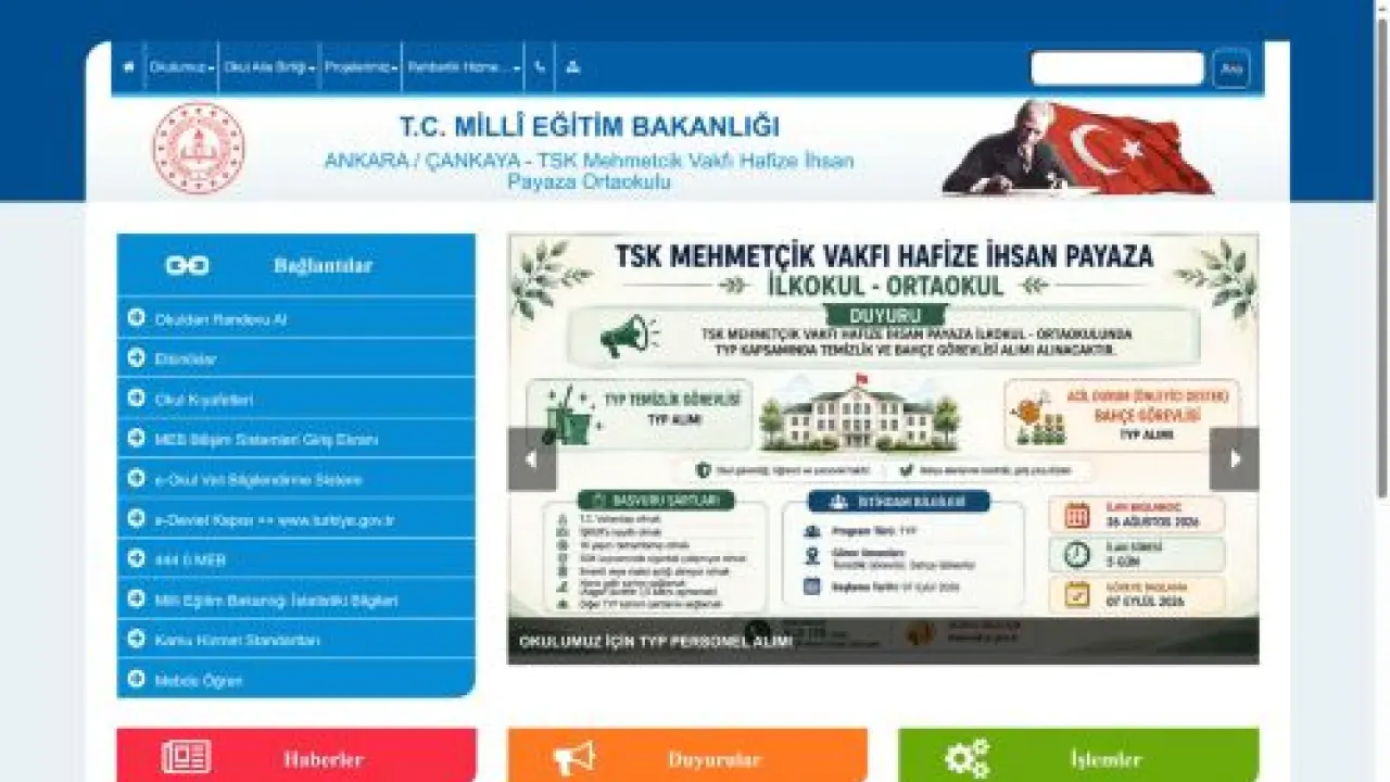 TSK Mehmetcik Vakfı Hafize İhsan Payaza Ortaokulu - ANKARA / ÇANKAYA
