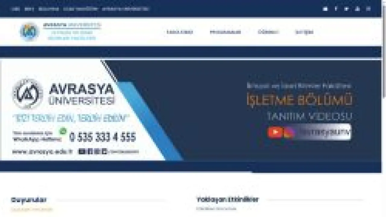 Avrasya Üniversitesi İktisadi ve İdari Bilimler Fakültesi