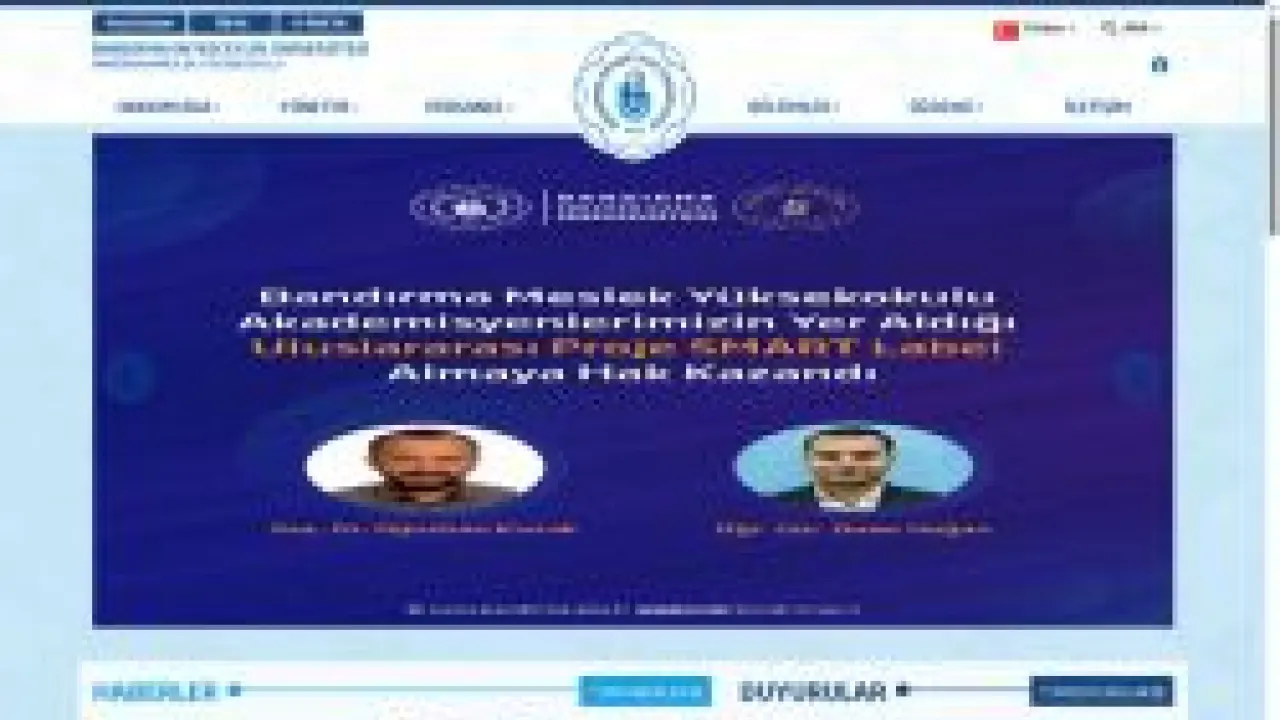 Bandırma Meslek Yüksekokulu - BANDIRMA ONYEDİ EYLÜL ÜNİVERSİTESİ