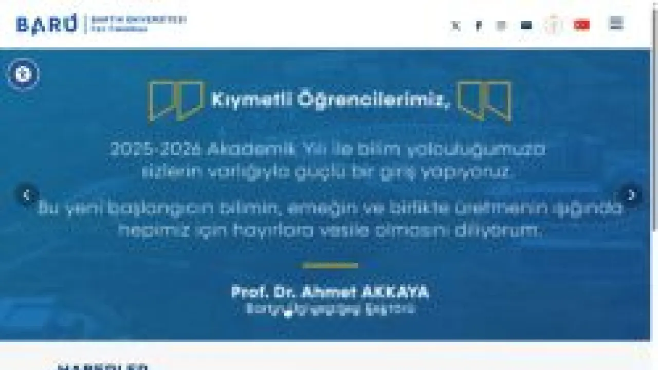 Bartın Üniversitesi - Ana Sayfa - Fen Fakültesi