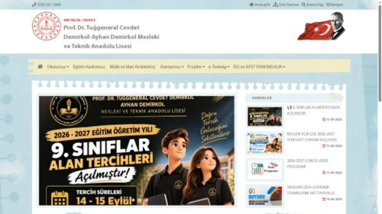 Prof. Dr. Tuğgeneral Cevdet Demirkol-Ayhan Demirkol Mesleki ve Teknik Anadolu Lisesi - ANTALYA / KEPEZ