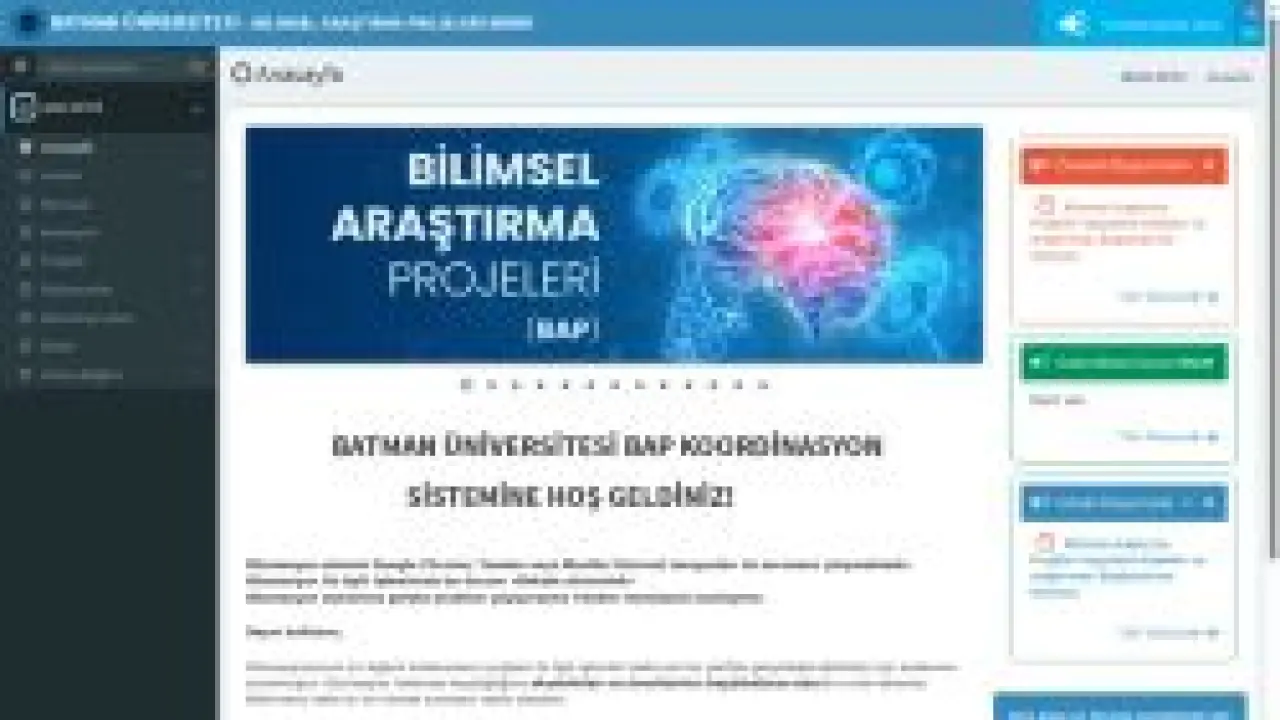 BATMAN ÜNİVERSİTESİ BAP Otomasyonu