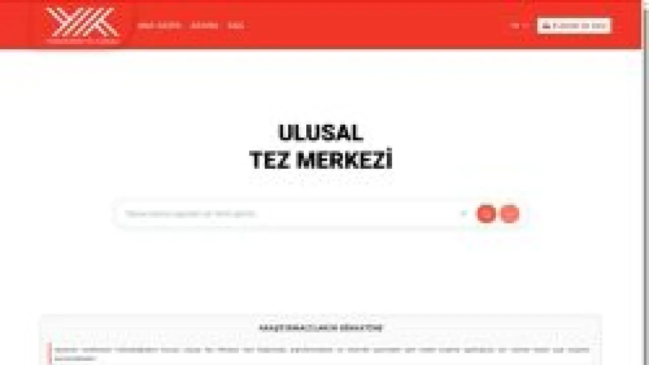 Ulusal Tez Merkezi | Anasayfa