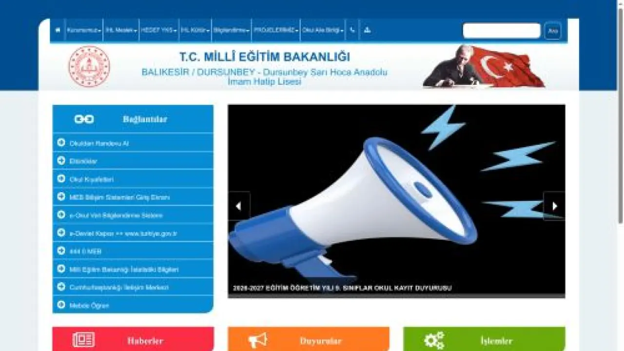 Dursunbey Sarı Hoca Anadolu İmam Hatip Lisesi - BALIKESİR / DURSUNBEY