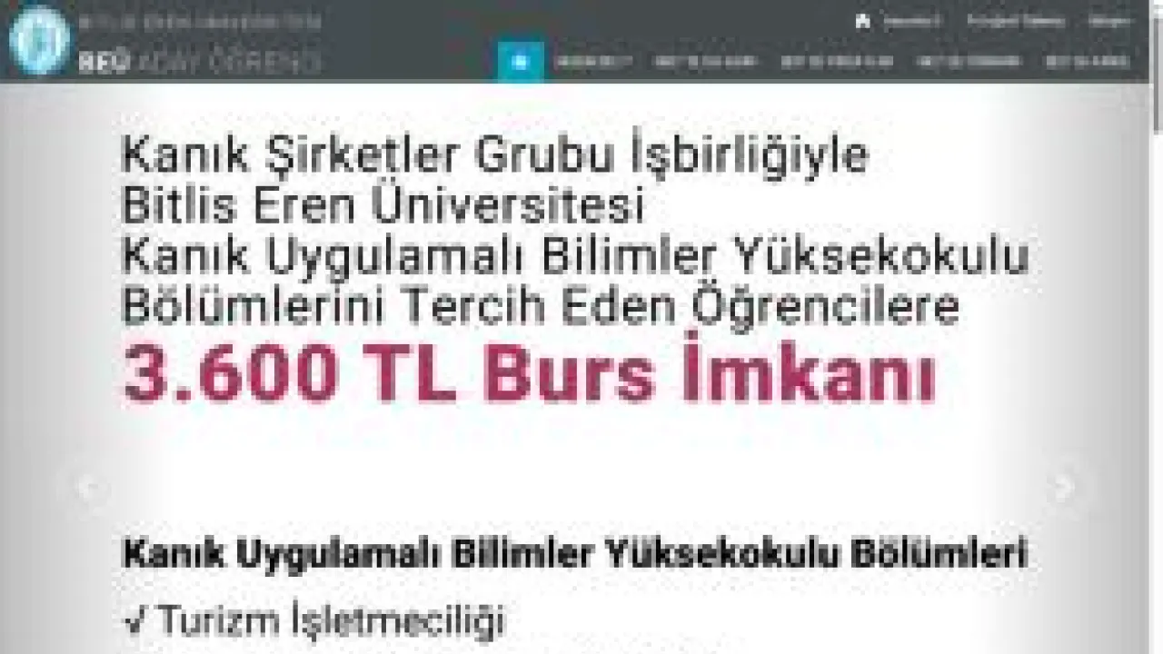 Bitlis Eren Üniversitesi Aday Öğrenci