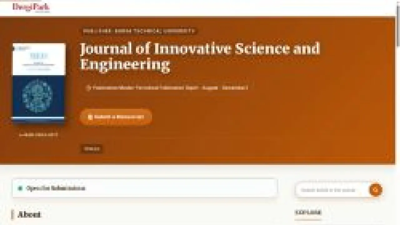 Journal of Innovative Science and Engineering »  Home