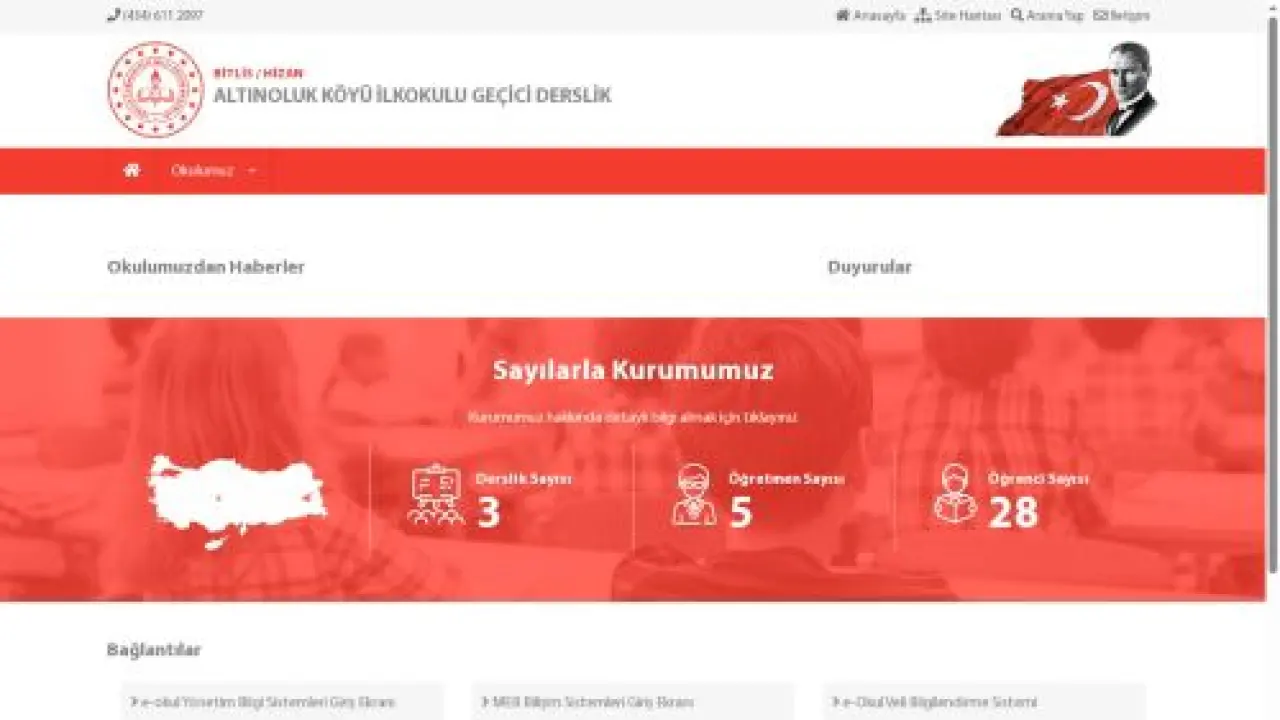 ALTINOLUK KÖYÜ İLKOKULU GEÇİCİ DERSLİK - BİTLİS / HİZAN