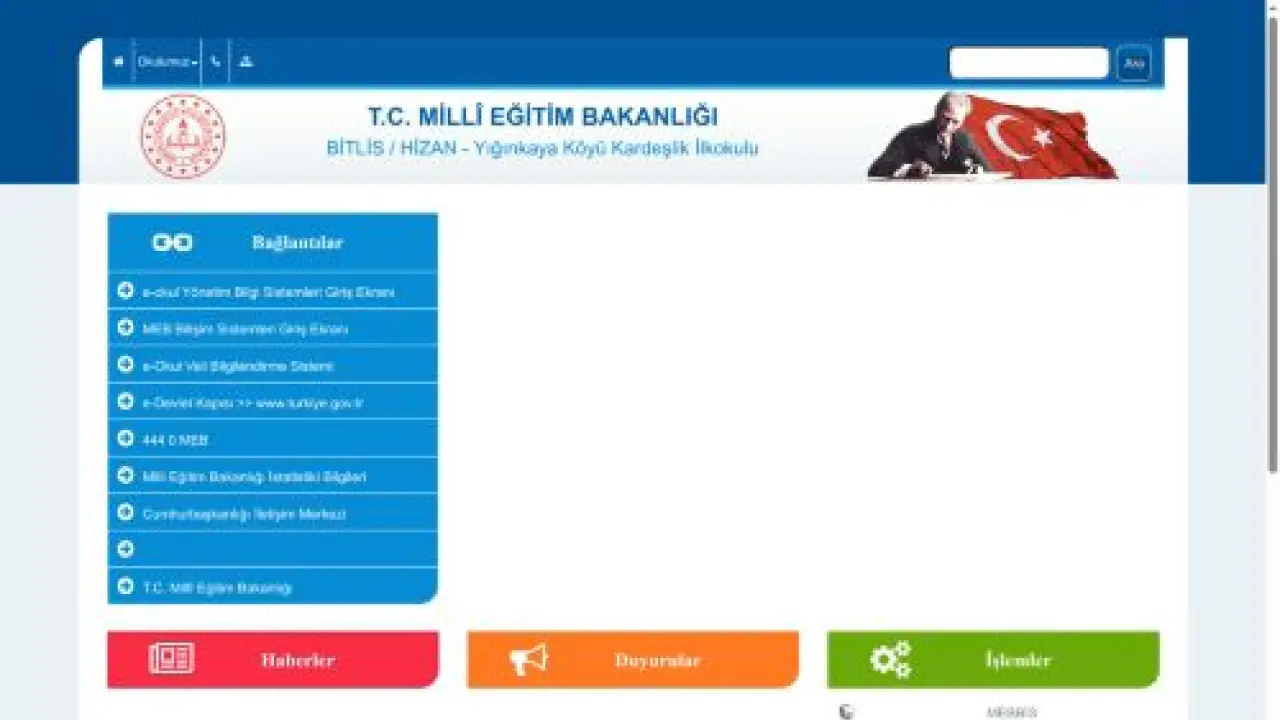 Yığınkaya Köyü Kardeşlik İlkokulu - BİTLİS / HİZAN