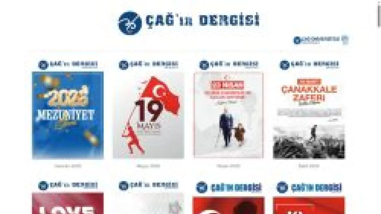 E-Dergi - Çağ Üniversitesi