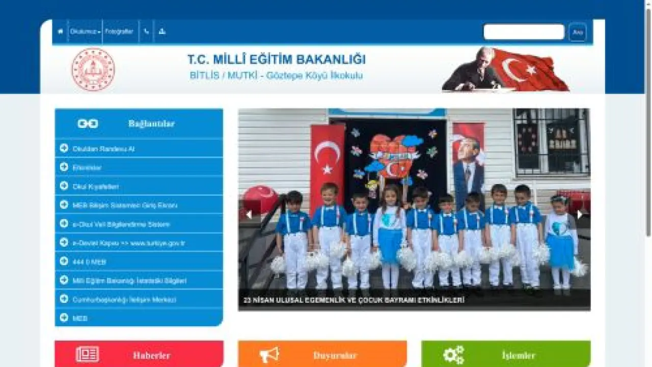 Göztepe Köyü İlkokulu - BİTLİS / MUTKİ