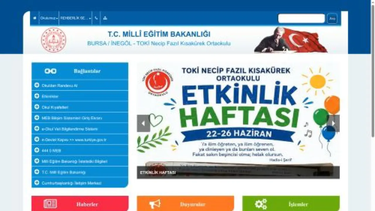 TOKİ Necip Fazıl Kısakürek Ortaokulu - BURSA / İNEGÖL