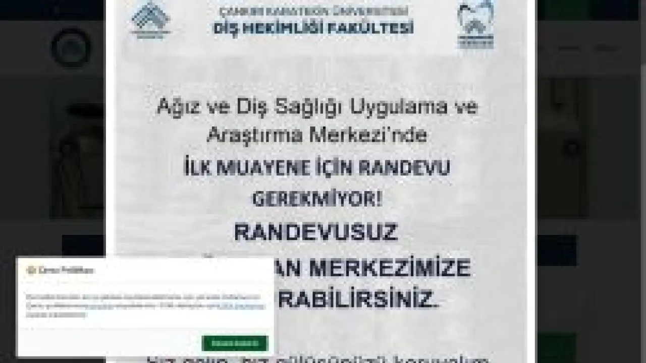 Çankırı Karatekin Üniversitesi - Ağız ve Diş Sağlığı Uygulama ve Araştırma Merkezi