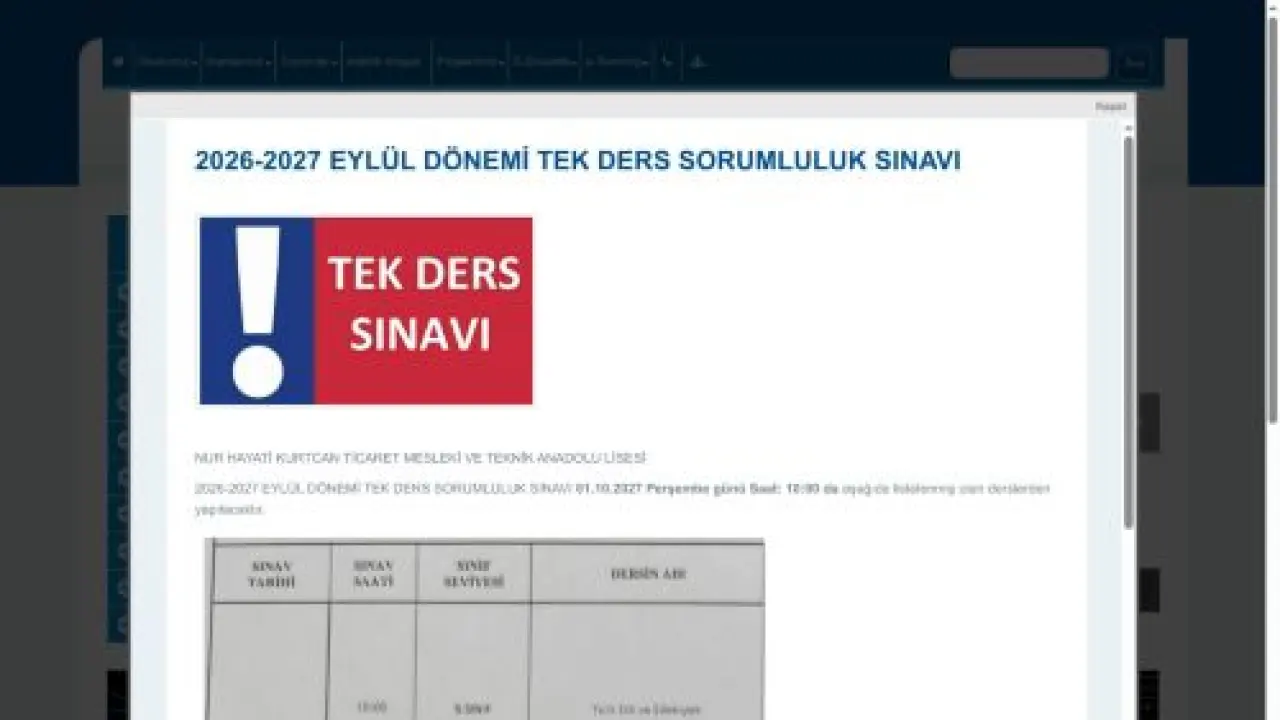 Nur-Hayati Kurtcan Ticaret Mesleki ve Teknik Anadolu Lisesi - BURSA / NİLÜFER