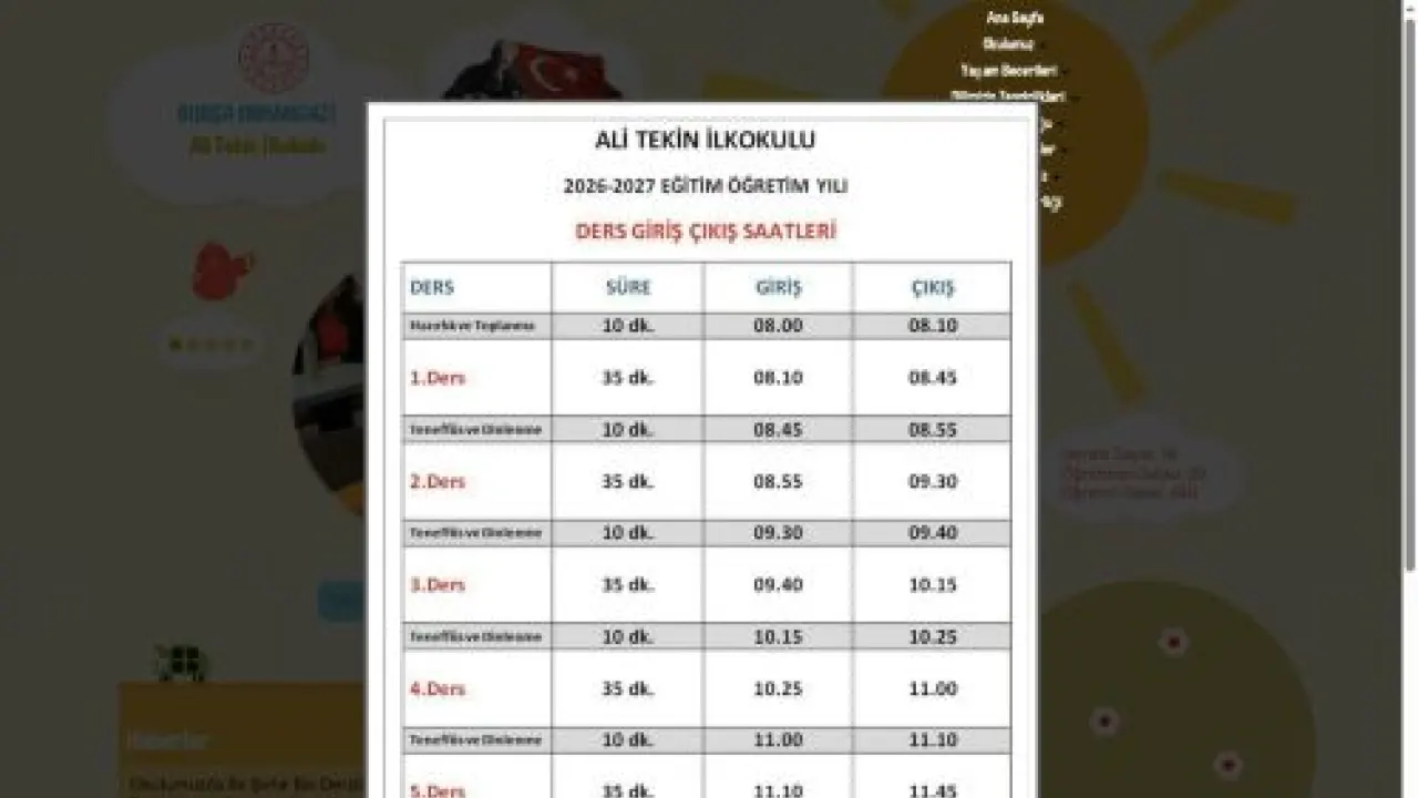 Ali Tekin İlkokulu - BURSA / ORHANGAZİ