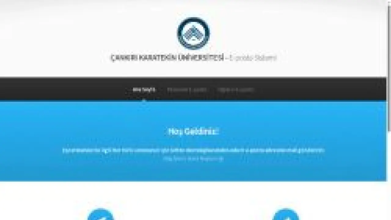 E-posta Sistemi - ÇANKIRI KARATEKİN ÜNİVERSİTESİ