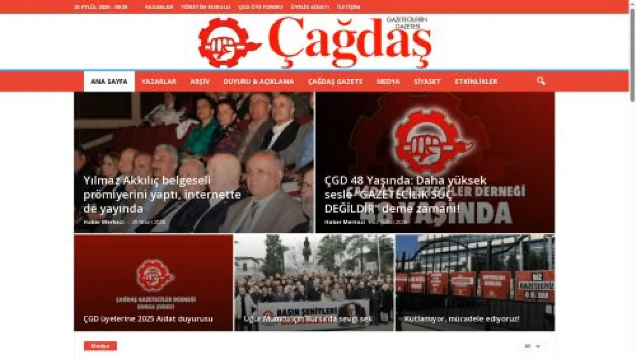 Çağdaş Gazeteciler Derneği Bursa şubesi