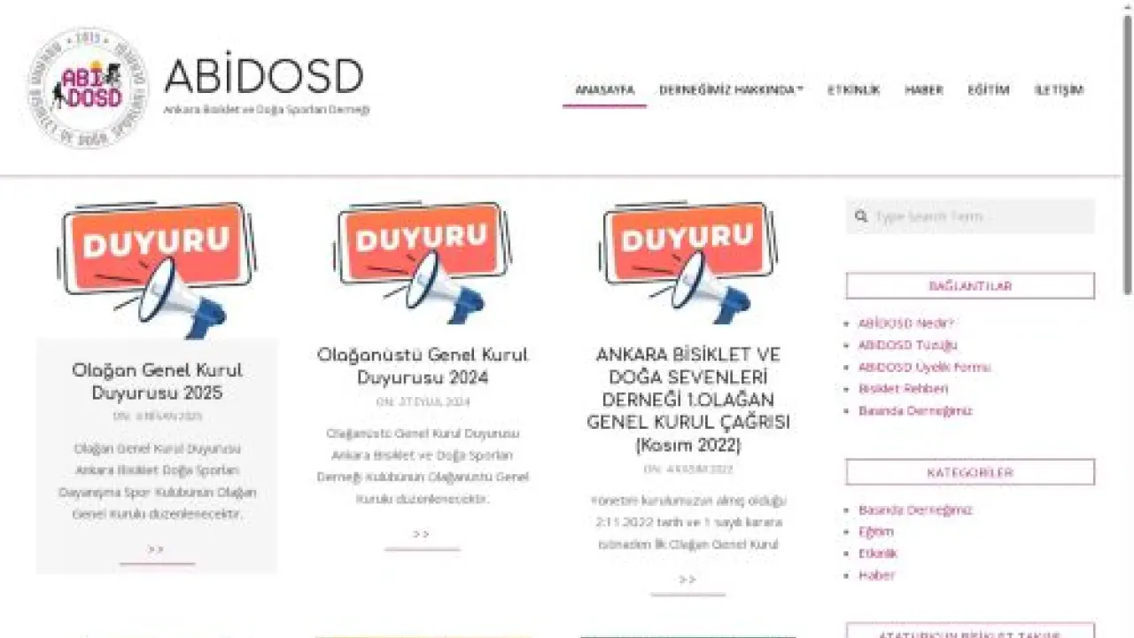 Ankara Bisiklet ve Doğa Sporları Derneği - ABiDOSD