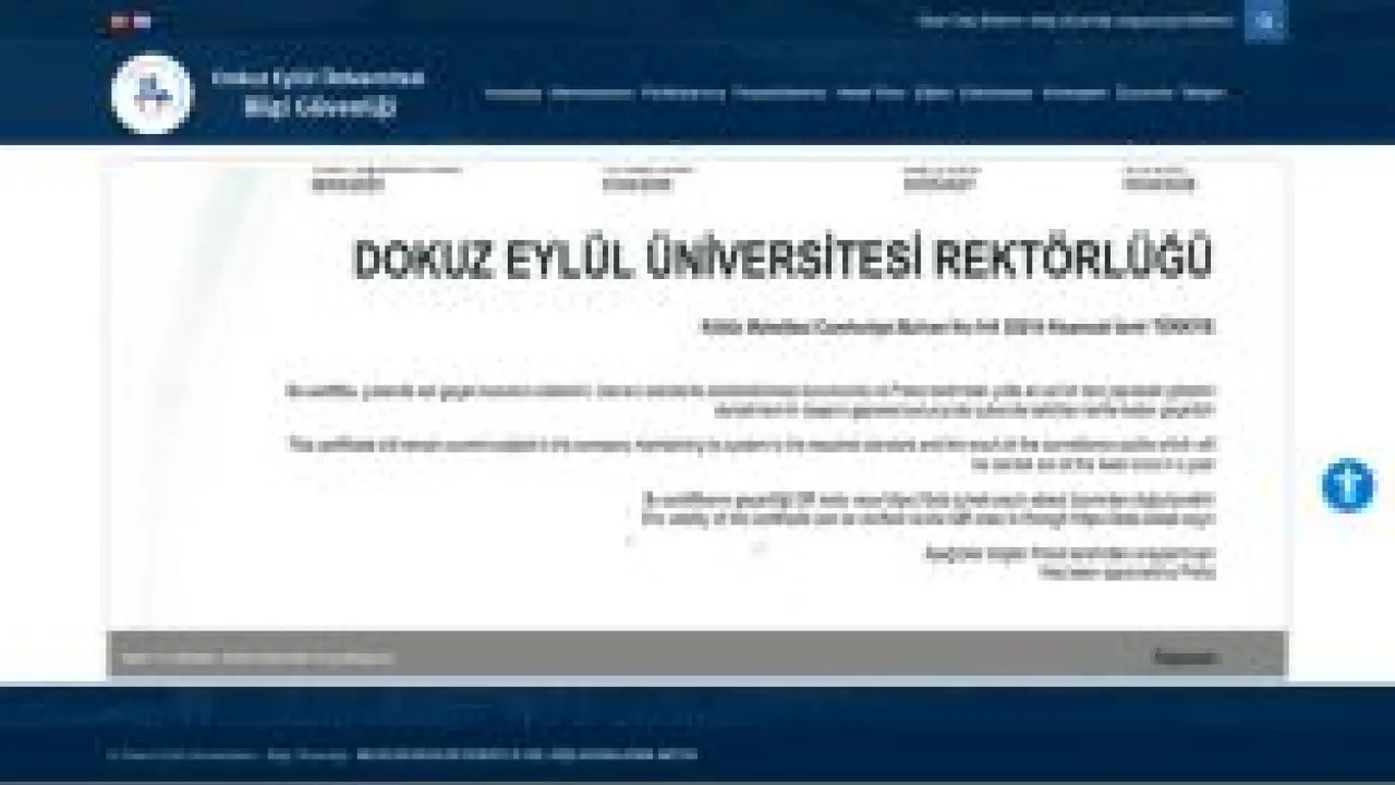 Dokuz Eylül Üniversitesi – Bilgi Güvenliği | Dokuz Eylül Üniversitesi