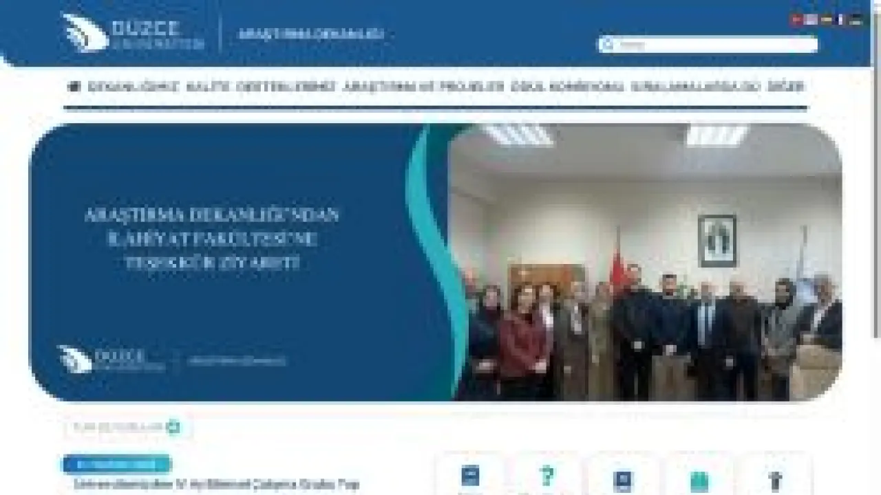 Düzce Üniversitesi | Araştırma Dekanlığı | Anasayfa