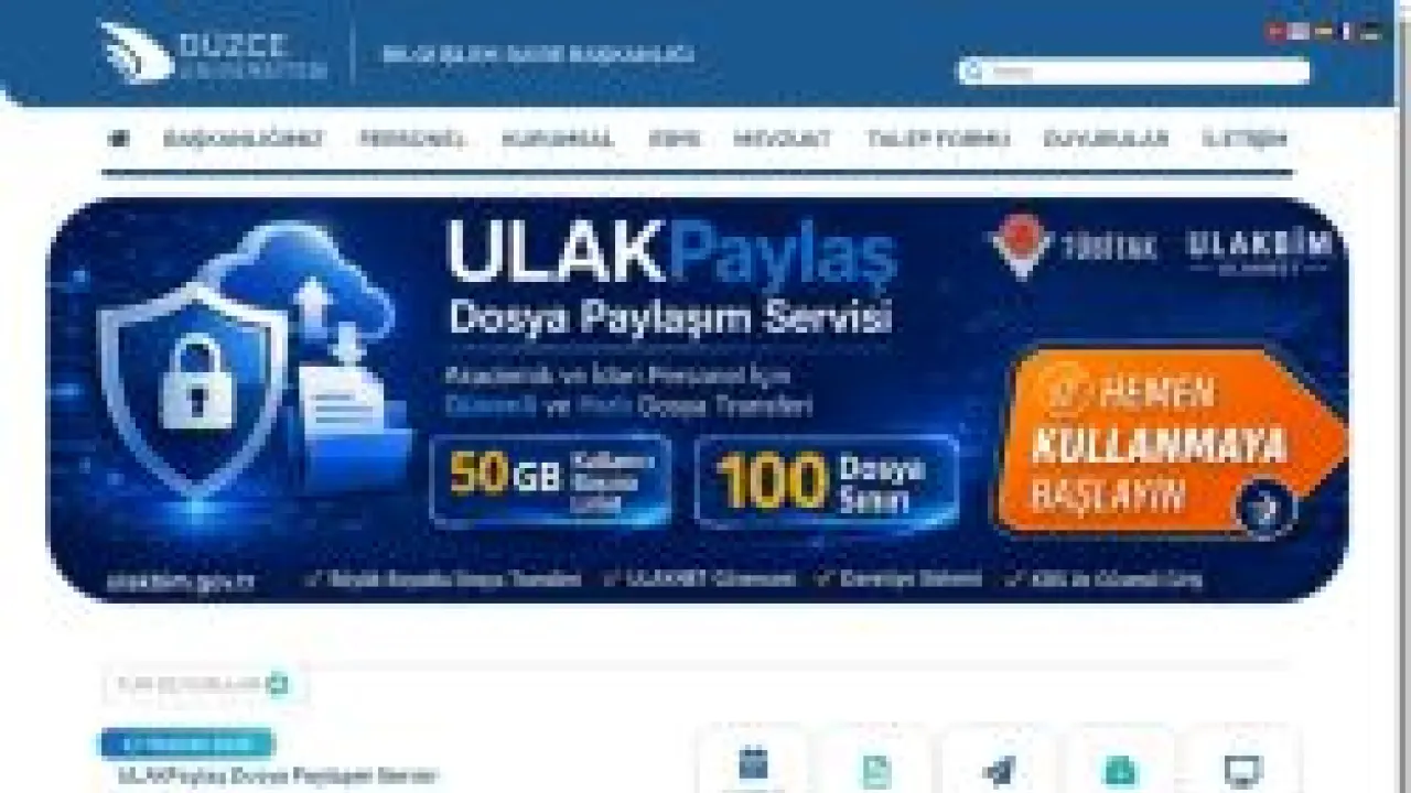 Düzce Üniversitesi | Bilgi İşlem Daire Başkanlığı | Anasayfa