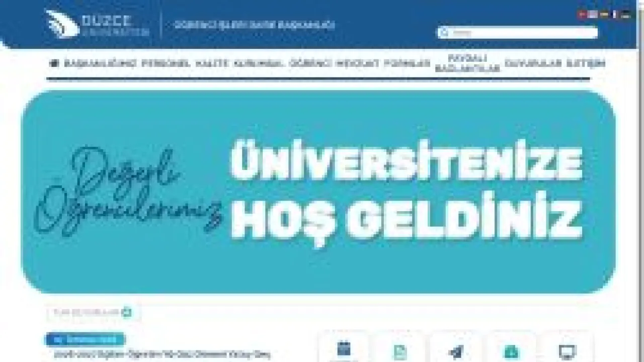 Düzce Üniversitesi | Öğrenci İşleri Daire Başkanlığı | Anasayfa