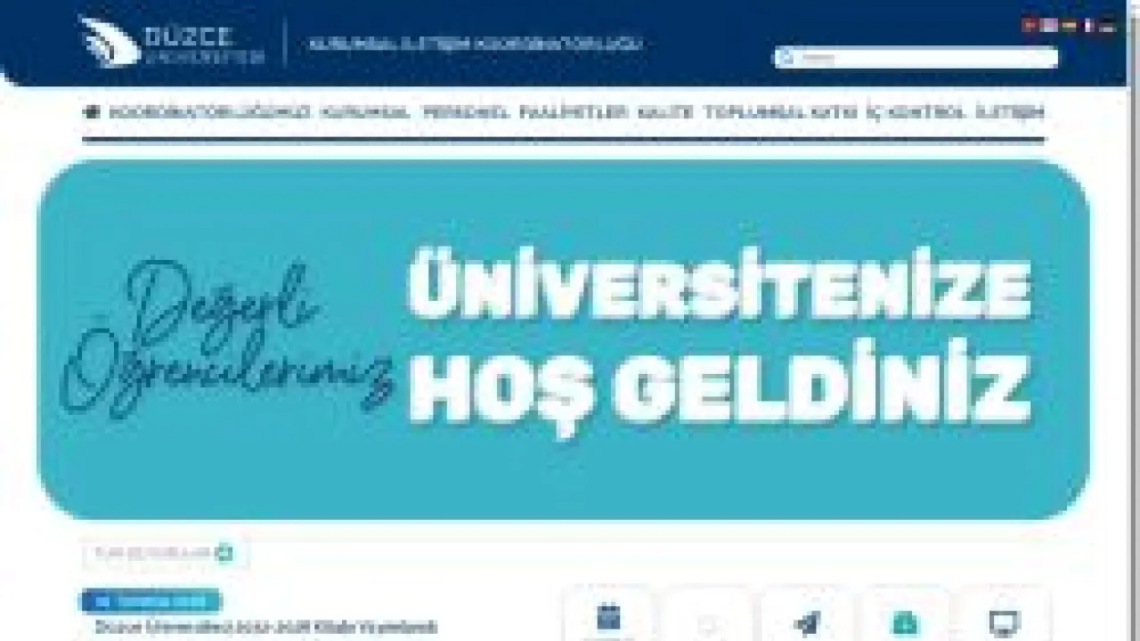 Düzce Üniversitesi | İletişim ve Tanıtım Koordinatörlüğü | Anasayfa