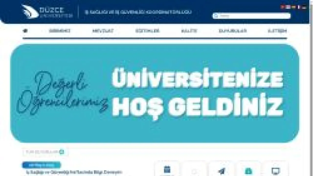 Düzce Üniversitesi | İş Sağlığı ve İş Güvenliği Koordinatörlüğü | Anasayfa