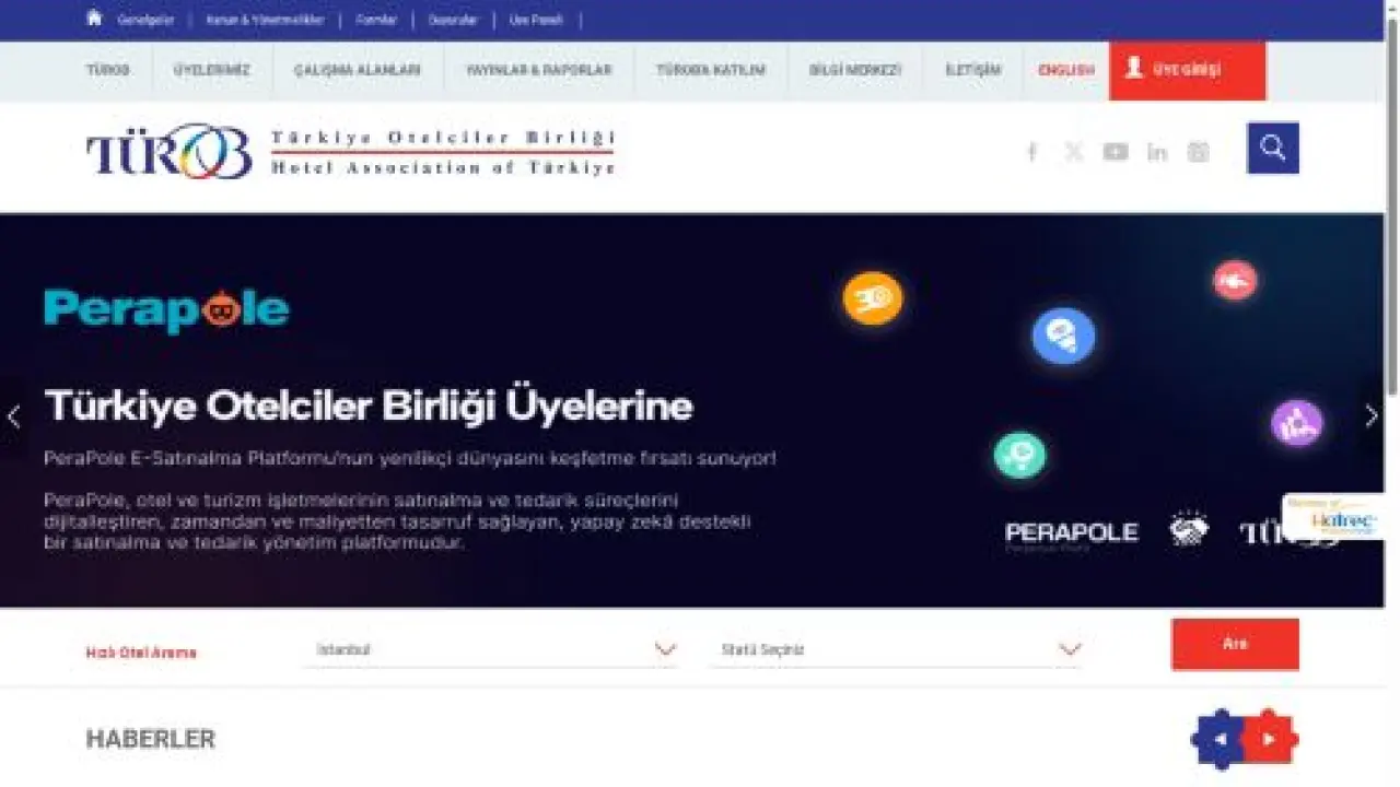 Anasayfa | Türkiye Otelciler Birliği