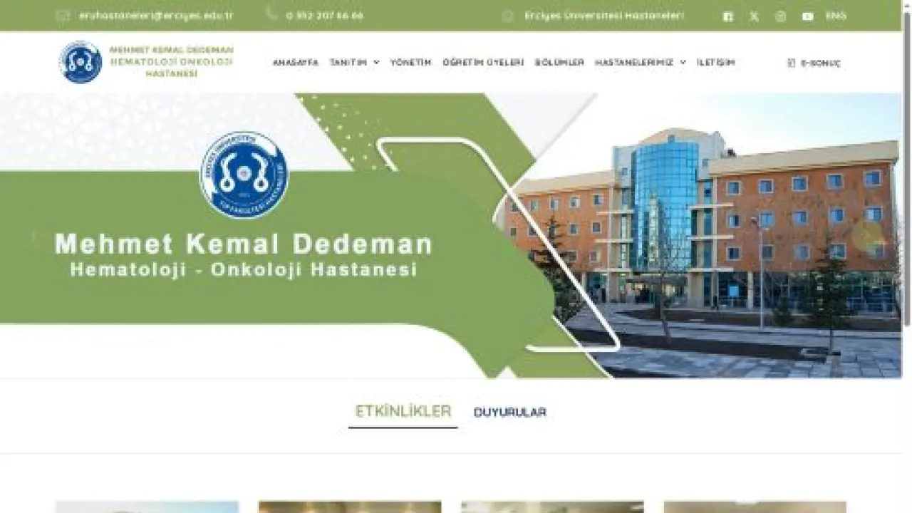 Mehmet Kemal Dedeman Hematoloji Onkoloji Hastanesi